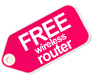 Free wireless or fixed router